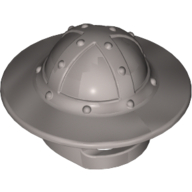 Lego Helmet with Chinstrap and Wide Brim / Flat Silver