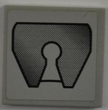 Lego Tile 2 x 2 with Truck Fifth-Wheel Coupling Pattern (Sticker) - Set 8199