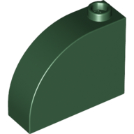 Lego Brick Curved 1 x 3 x 2 / Dark Green