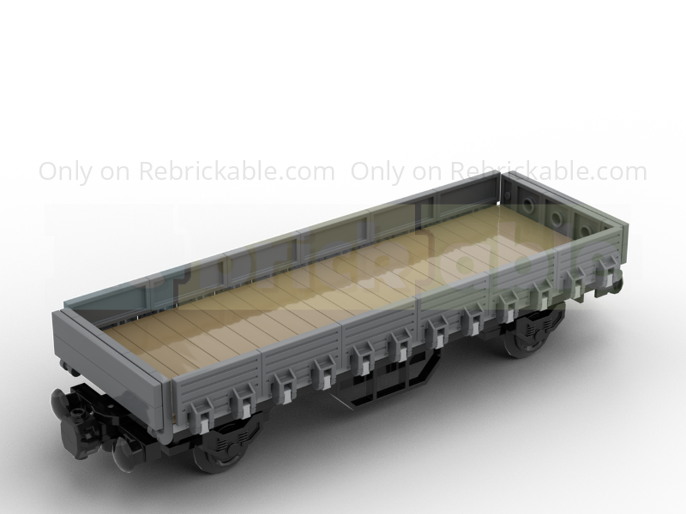 Lego 8 wide 2-axle universal flat wagon