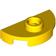 Lego Plate Round 1 x 2 Half Circle with Stud (Jumper) / Yellow