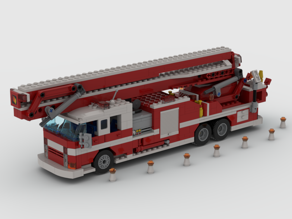 Lego Cherry-picker fire truck