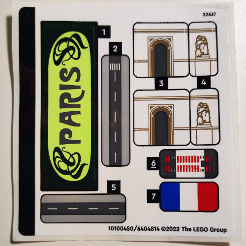 Lego Sticker Sheet for Set 40568-1