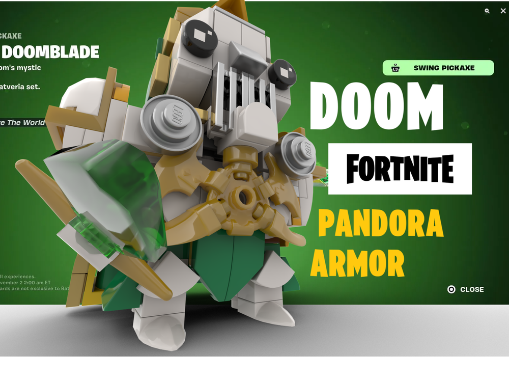 Lego Doctor Doom Pandora Armor - Fortnite - Marvel