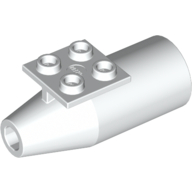Lego Engine Smooth Large [2 x 2 Thin Top Plate] / White