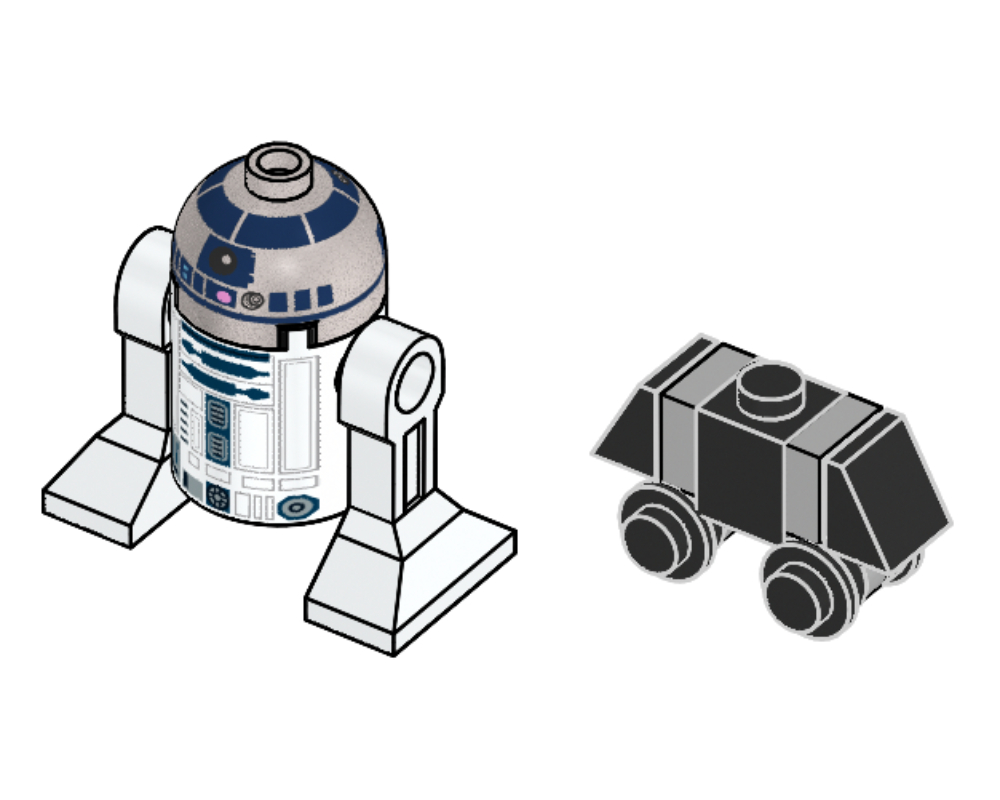 Lego R2-D2 & MSE-6