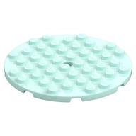 Lego Plate Round 8 x 8 / Light Aqua
