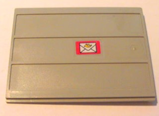 Lego Door Sliding - Type 2 with Mail Envelope Pattern Model Left Side Outer (Sticker) - Set 4564