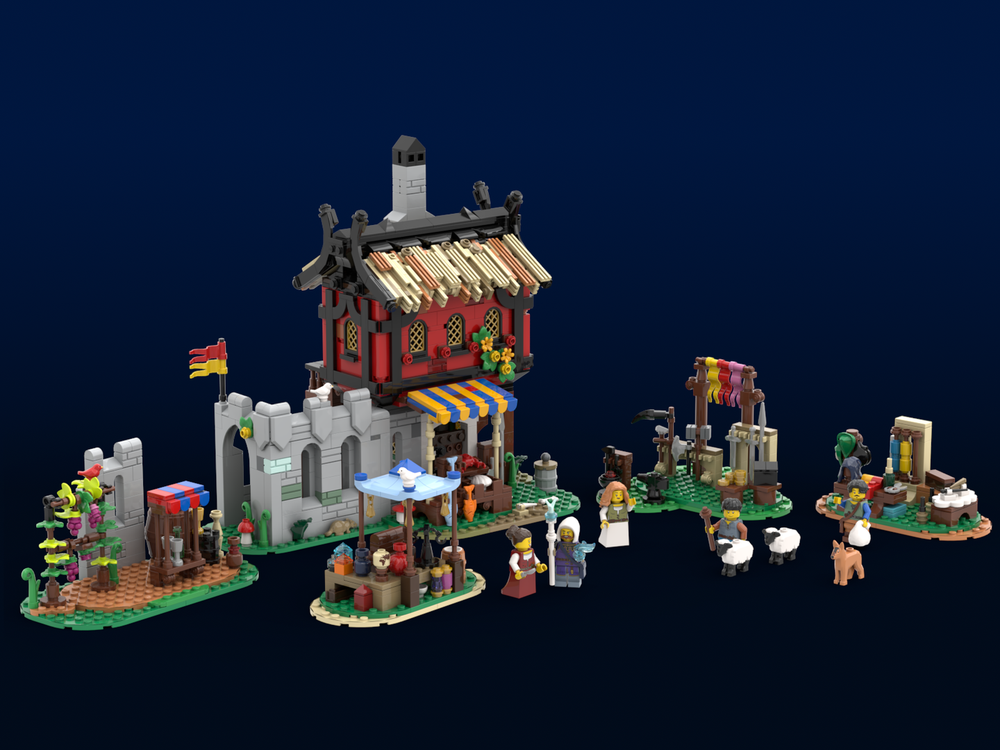 Lego Medieval Guarded Vendors