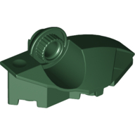 Lego Large Figure Foot, with Rotation Joint Ball Half [Vertical Side] / Dark Green