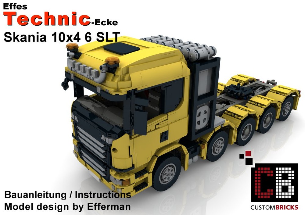 Lego Custom RC 10x4 6 SLT Truck / Yellow
