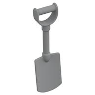 Lego Duplo Shovel / Spade with 'D' Handle / Light Bluish Gray