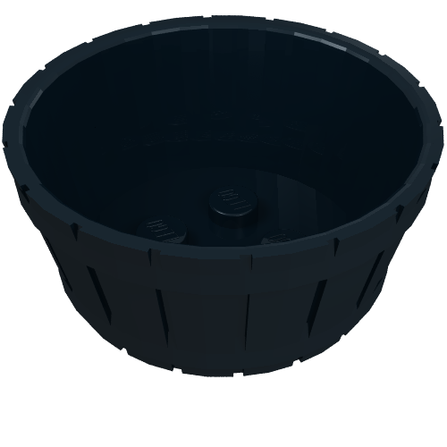 Lego Barrel Half Large / Black