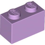 Lego Brick 1 x 2 / Lavender