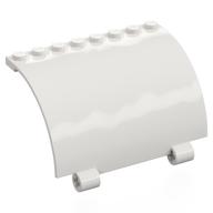 Lego Panel 4 x 8 x 4 Quarter Circle with Axle Holes / White