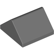 Lego Brick Sloped 45° 2 x 2 Double / Dark Bluish Gray