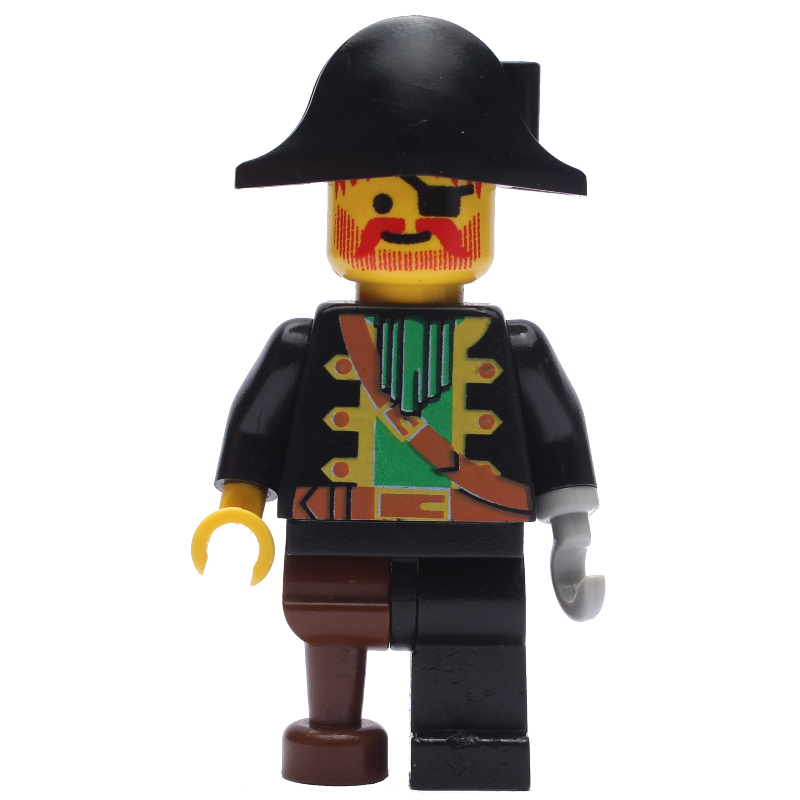Lego Pirate - Captain, Light Gray Hook, Bicorne