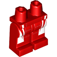 Lego Hips and Red Legs with White Panels