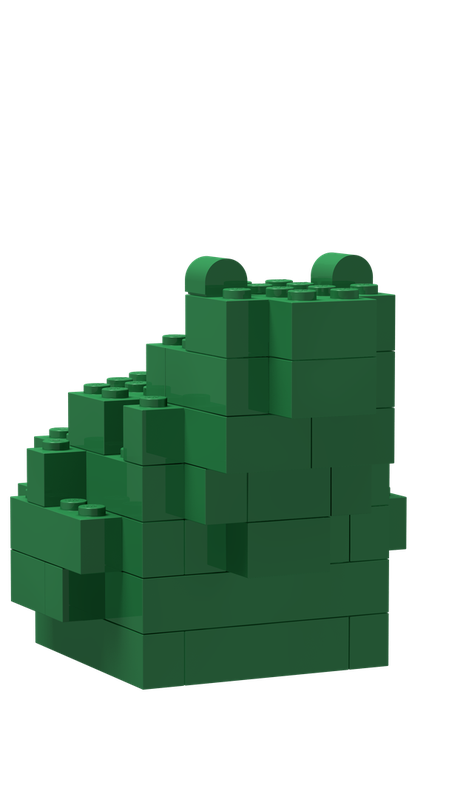 Lego Upscaled Frog