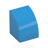 Lego Brick Curved 1 x 1 / Dark Azure