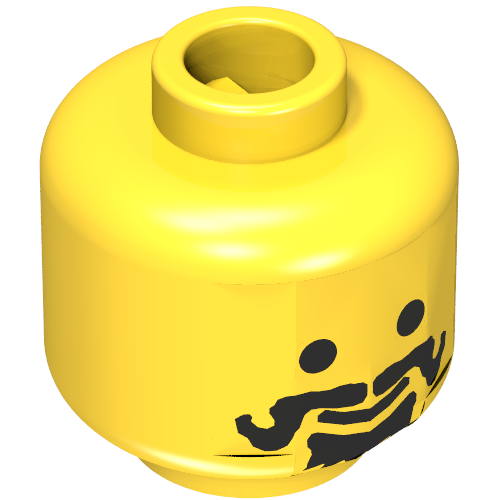 Lego Minifig Head Cavalry / King / Forestman, Moustache Curly, Spiky Beard under Mouth Print [Blocked Open Stud] / Yellow