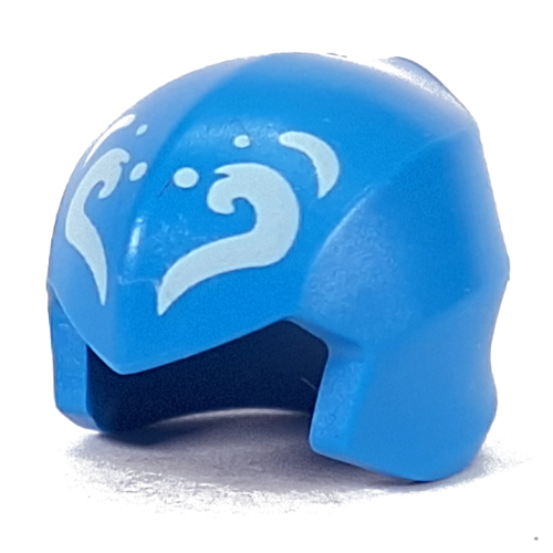 Lego Head Wrap Top Half with White Markings print / Dark Azure