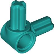Lego Technic Pin Connector Hub with 2 Perpendicular Axles / Dark Turquoise