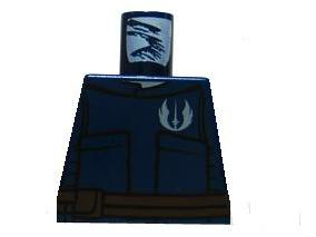 Lego Torso SW Jacket with Brown Belt and Jedi Order Insignia Pattern / Dark Blue