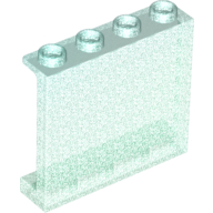 Lego Panel 1 x 4 x 3 [Side Supports / Hollow Studs] / Opal Trans-Light Blue