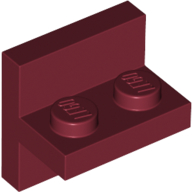 Lego Bracket 2 x 2 with 1 x 2 Vertical Studs / Dark Red