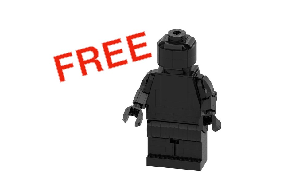 Lego Up-Scaled LEGO Minifigure - Monochrome Black