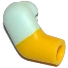 Lego Arm, Right with Molded Light Aqua Short Sleeve  Pattern / Yellow
