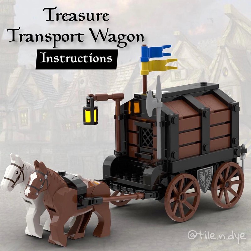 Lego MEDIEVAL TREASURE TRANSPORT WAGON (Castle/Medieval Theme)