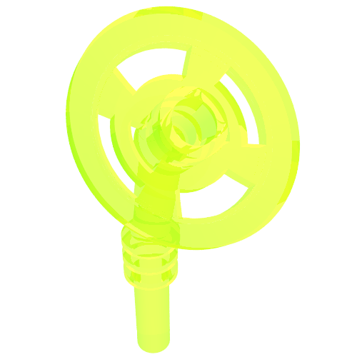 Lego Dish 2 x 2 with Angled Bar / Trans-Neon Green