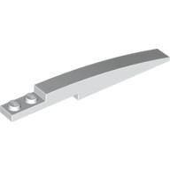 Lego Brick Curved 10 x 1 [Asymmetric Inside Ridges] / White