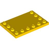 Lego Plate Special 4 x 6 with Studs on 3 Edges / Yellow