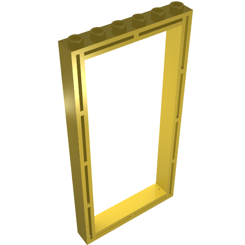 Lego Door Frame 1 x 6 x 10 / Yellow