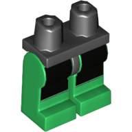 Lego Hips and Green Legs with Black Markings Print / Black