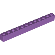Lego Brick 1 x 12 / Medium Lavender