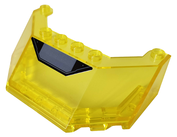 Lego Windscreen 5 x 8 x 2 with Metal Plates and Rivets Pattern (Sticker) - Set 76160