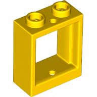 Lego Window 1 x 2 x 2 Flat Front / Yellow
