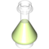 Lego Equipment Bottle / Erlenmeyer Flask with Lime Fluid Pattern