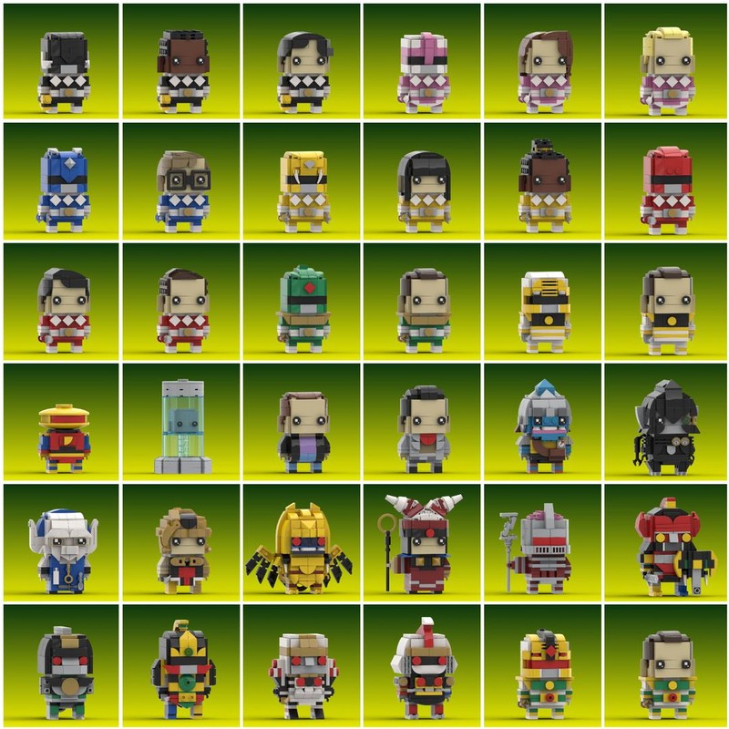 Lego Mighty Morphin Power Rangers Complete Brickheadz Collection