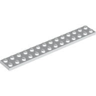 Lego Plate 2 x 14 / White