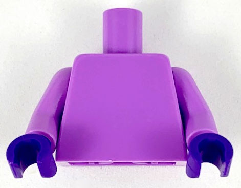 Lego Torso Plain / Medium Lavender Arms / Dark Purple Hands