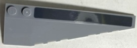 Lego Wedge 10 x 3 Right with Dark Bluish Gray Stripe Pattern (Sticker) - Set 75096