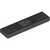 Lego Tile 1 x 4 with Control Panel (Darth Vader Belt) Print