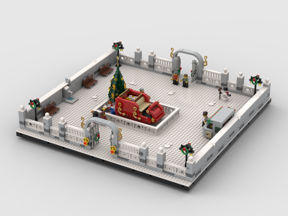 Lego Christmas Scenery - Santa Clous Park