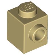Lego Brick Special 1 x 1 with Stud on 1 Side / Tan