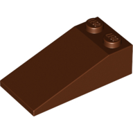 Lego Brick Sloped 18° 4 x 2 / Reddish Brown